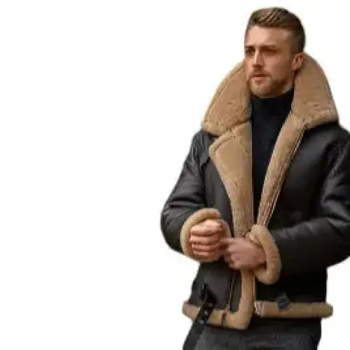 Mens Dark Brown B3 RAF Aviator Jacket - Riders Republic UK