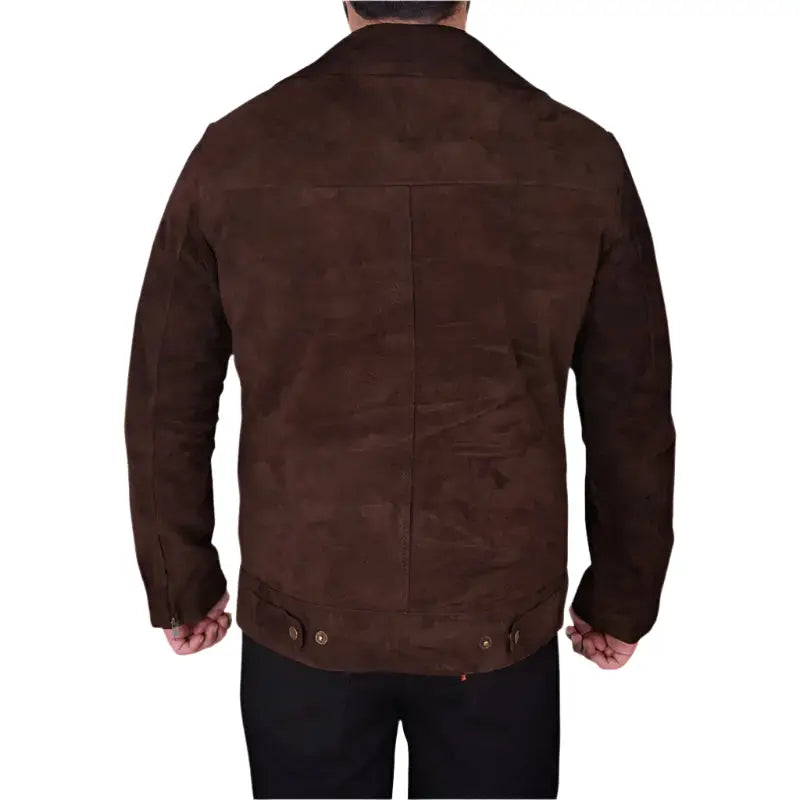 Mens Dark Brown Suede Jacket - Riders Republic UK