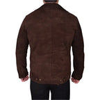 Mens Dark Brown Suede Jacket - Riders Republic UK