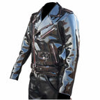 Mens EMO Biker Vinyl PVC Jacket - Riders Republic UK