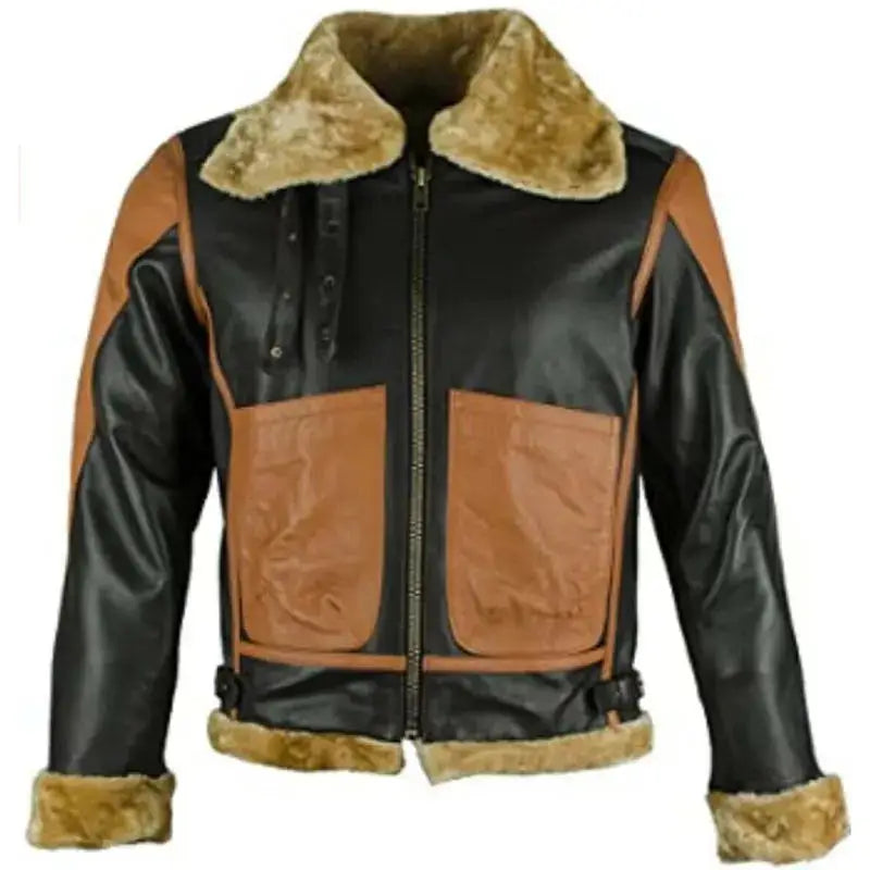 Mens Faux Shearling Bomber Jacket - Riders Republic UK