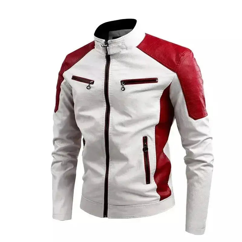 Mens Genuine Cowhide Leather Cafe Racer Jacket - Riders Republic UK