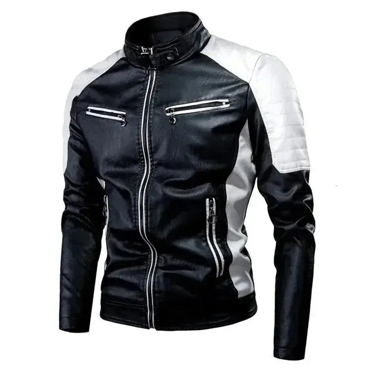Mens Genuine Cowhide Leather Cafe Racer Jacket - Riders Republic UK