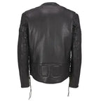 Mens Genuine Lambskin Leather Bomber Jacket - Riders Republic UK