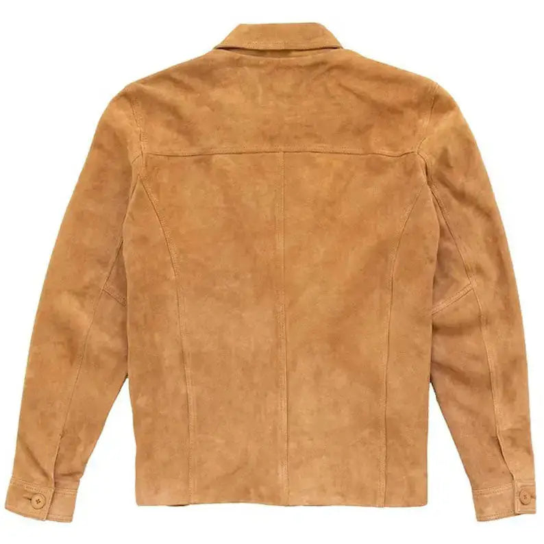 Mens Genuine Suede Leather Trucker Jacket - Riders Republic UK