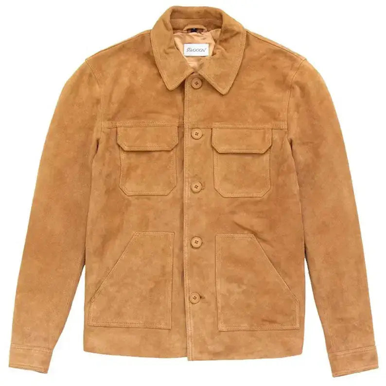 Mens Genuine Suede Leather Trucker Jacket - Riders Republic UK