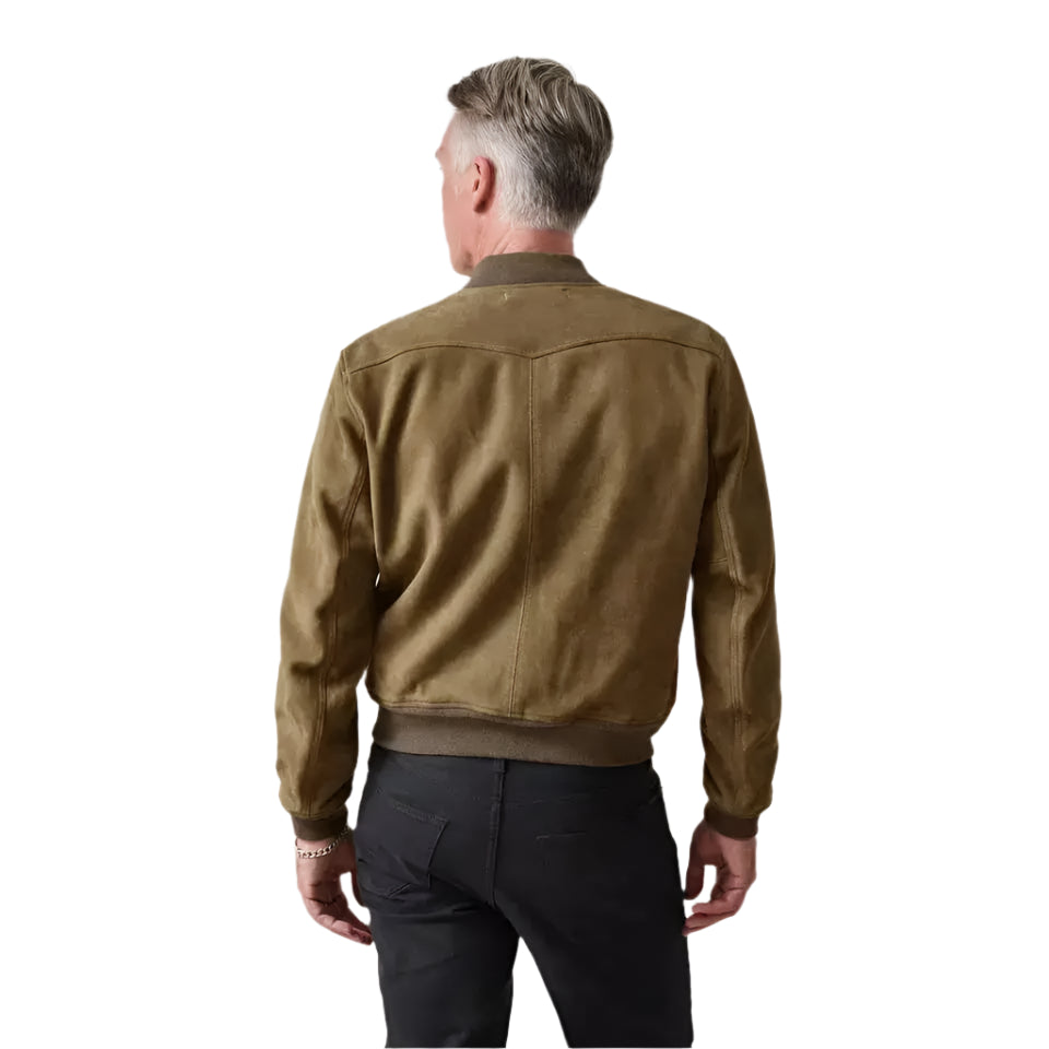 Mens Tan Suede Leather Biker Jacket - Riders Republic UK