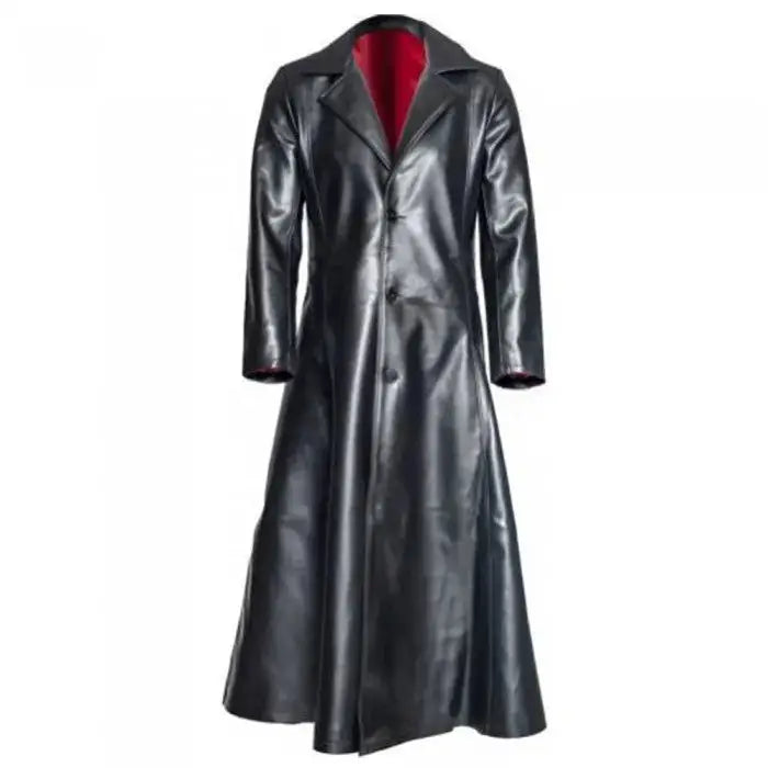 Mens Gothic Steampunk PVC Leather Coat - Riders Republic UK
