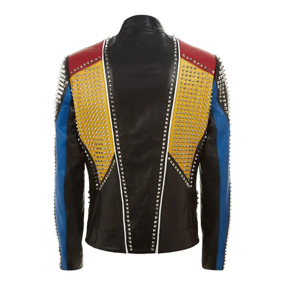 Philipp Multi-Color Studded Leather Jacket - Riders Republic UK