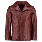Heist Red Wine Vintage Leather Jacket Mens - Riders Republic UK