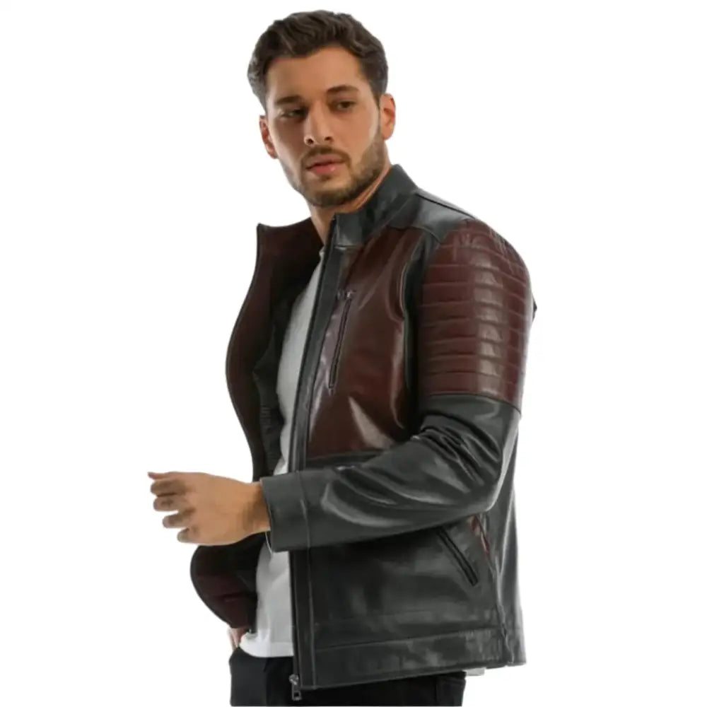 Mens Lamb Leather Winter Biker Jacket - Riders Republic UK