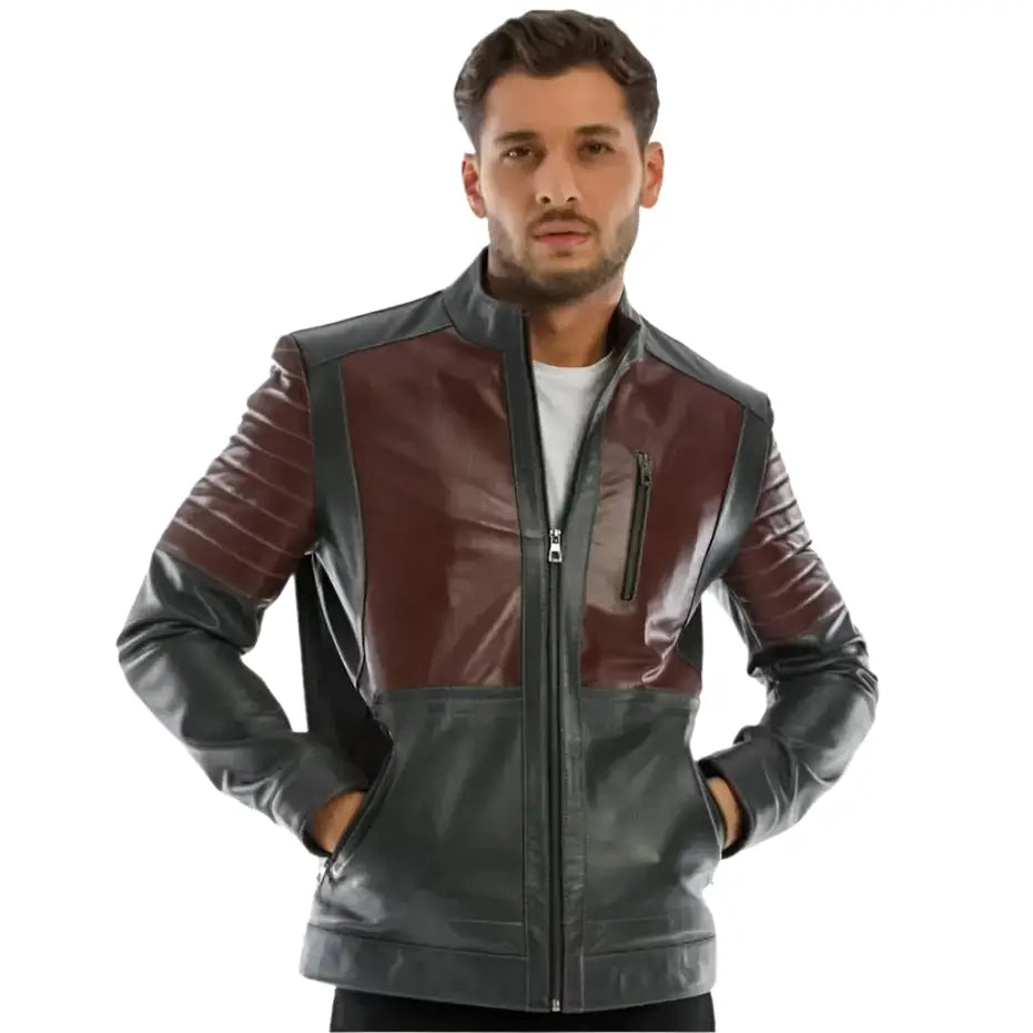 Mens Lamb Leather Winter Biker Jacket - Riders Republic UK