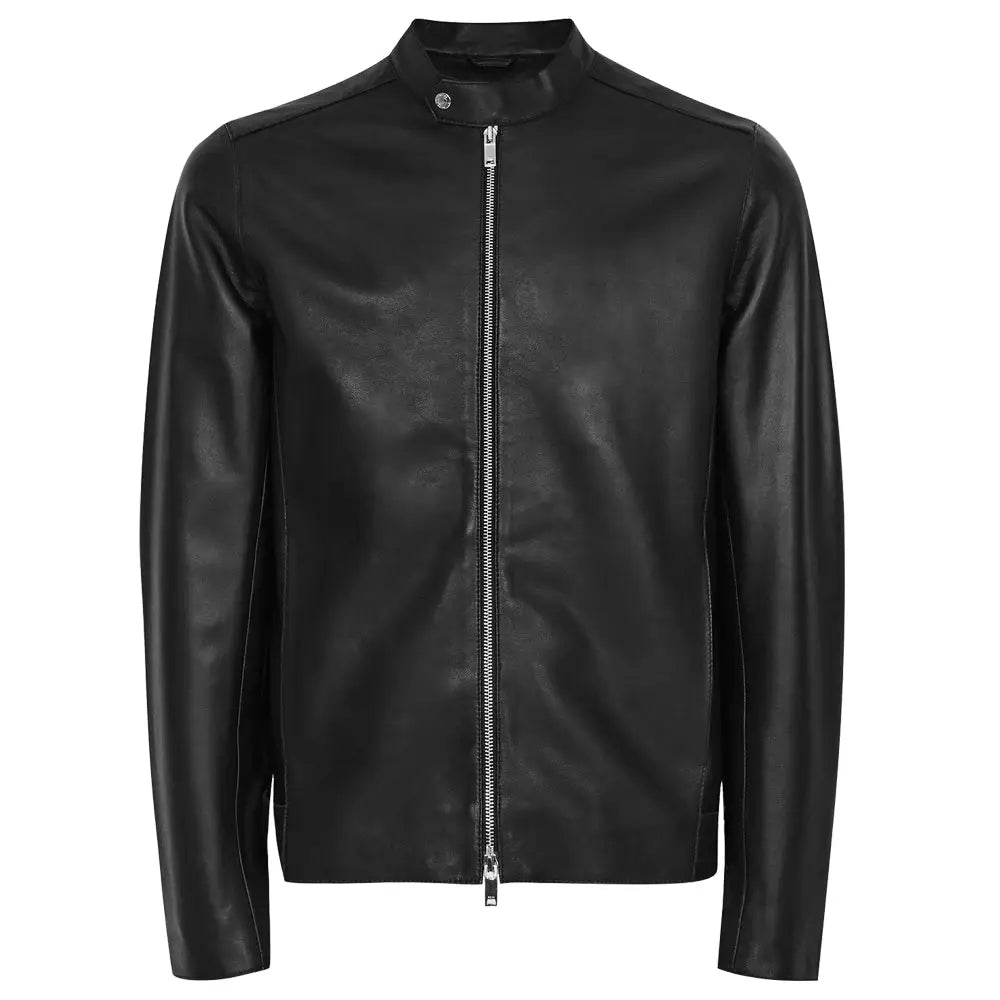 Mens Leather Cafe Racer Jacket - Riders Republic UK