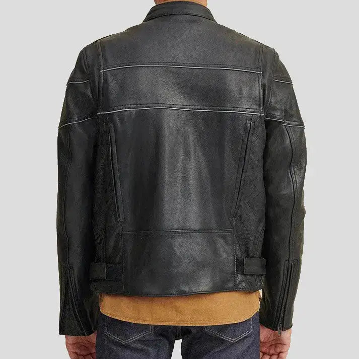 Men's Leather Rider Jacket with Thin Insulate Lining – Riders Republic UK