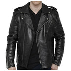 Mens Motorcycle Fashion Leather Jacket - Riders Republic UK