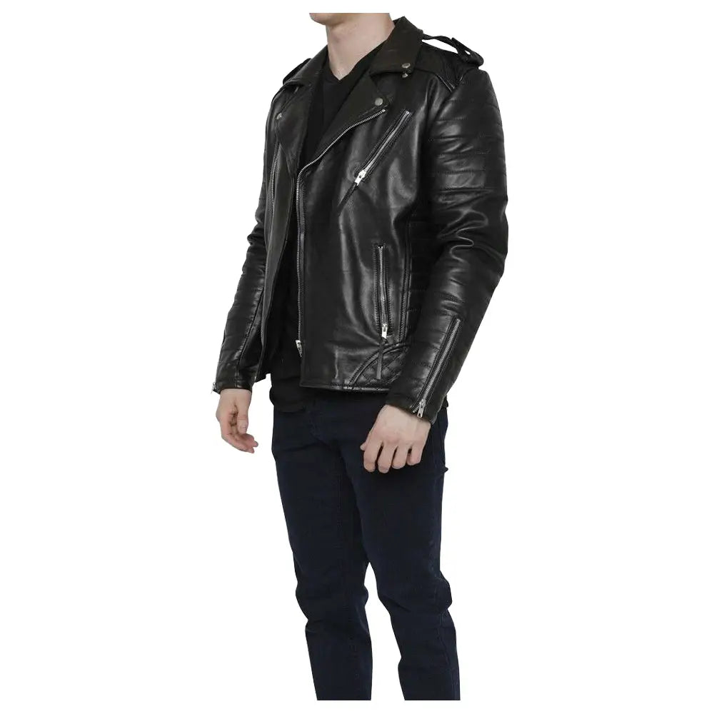 Mens Motorcycle Fashion Leather Jacket - Riders Republic UK