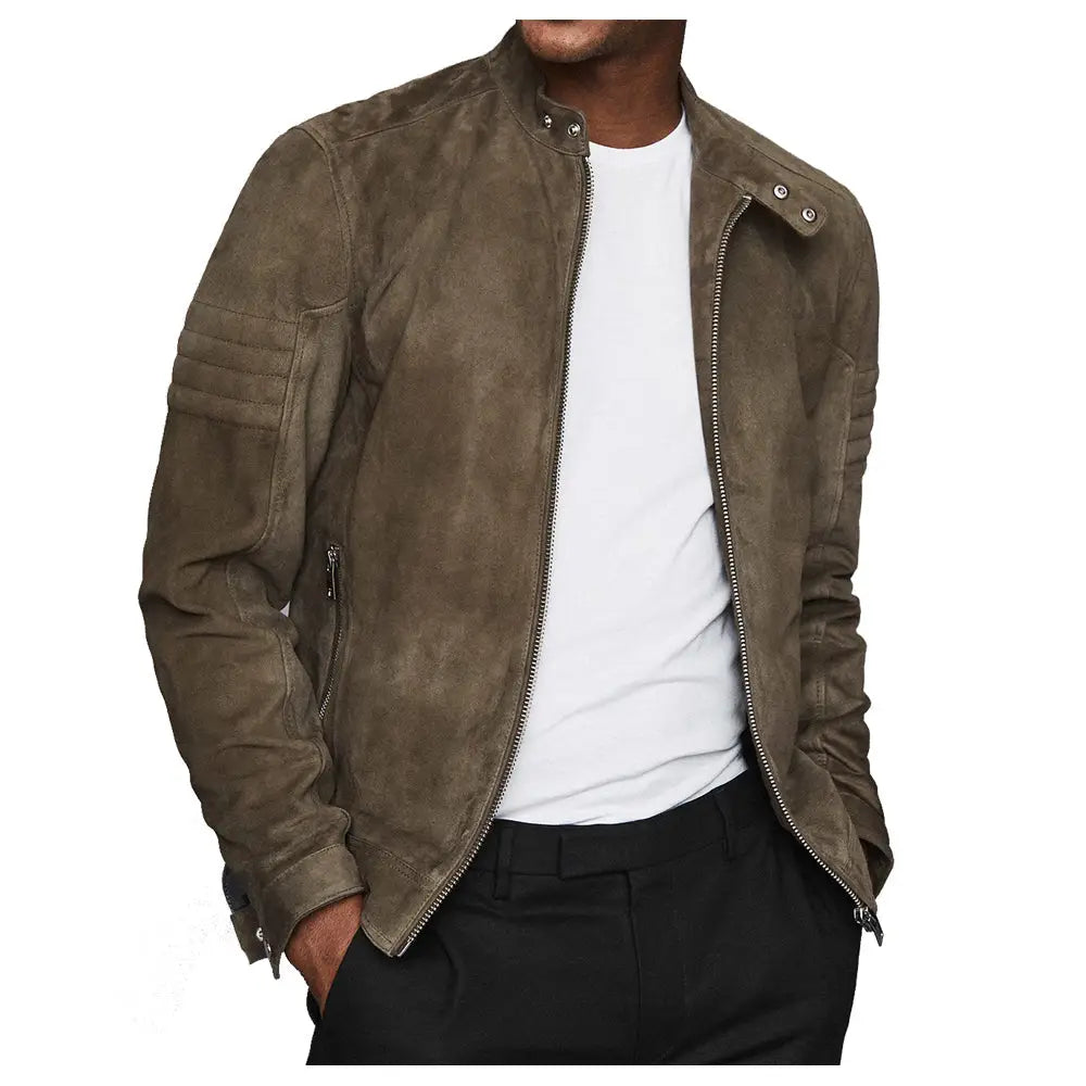 Men’s Suede Motorcycle Rider Jacket - Riders Republic UK