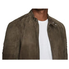 Men’s Suede Motorcycle Rider Jacket - Riders Republic UK