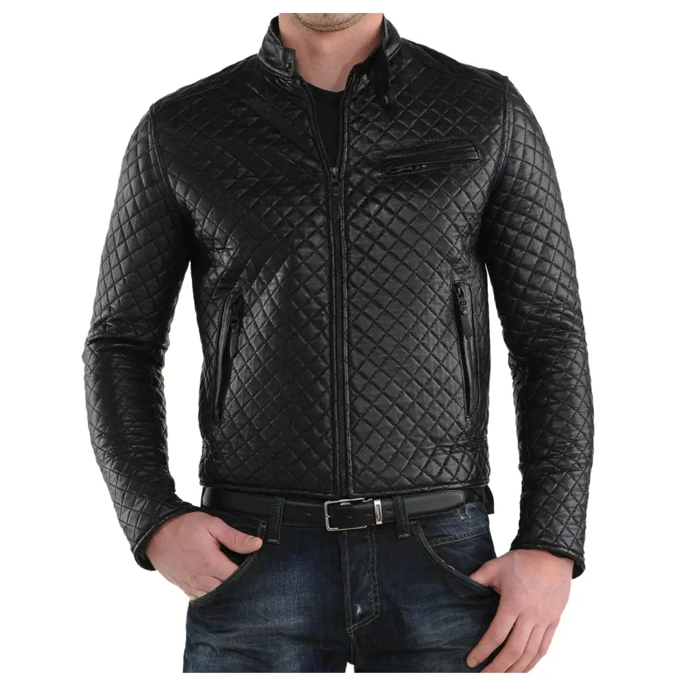 Mens Vintage Leather Motorcycle Bomber Jacket - Riders Republic UK