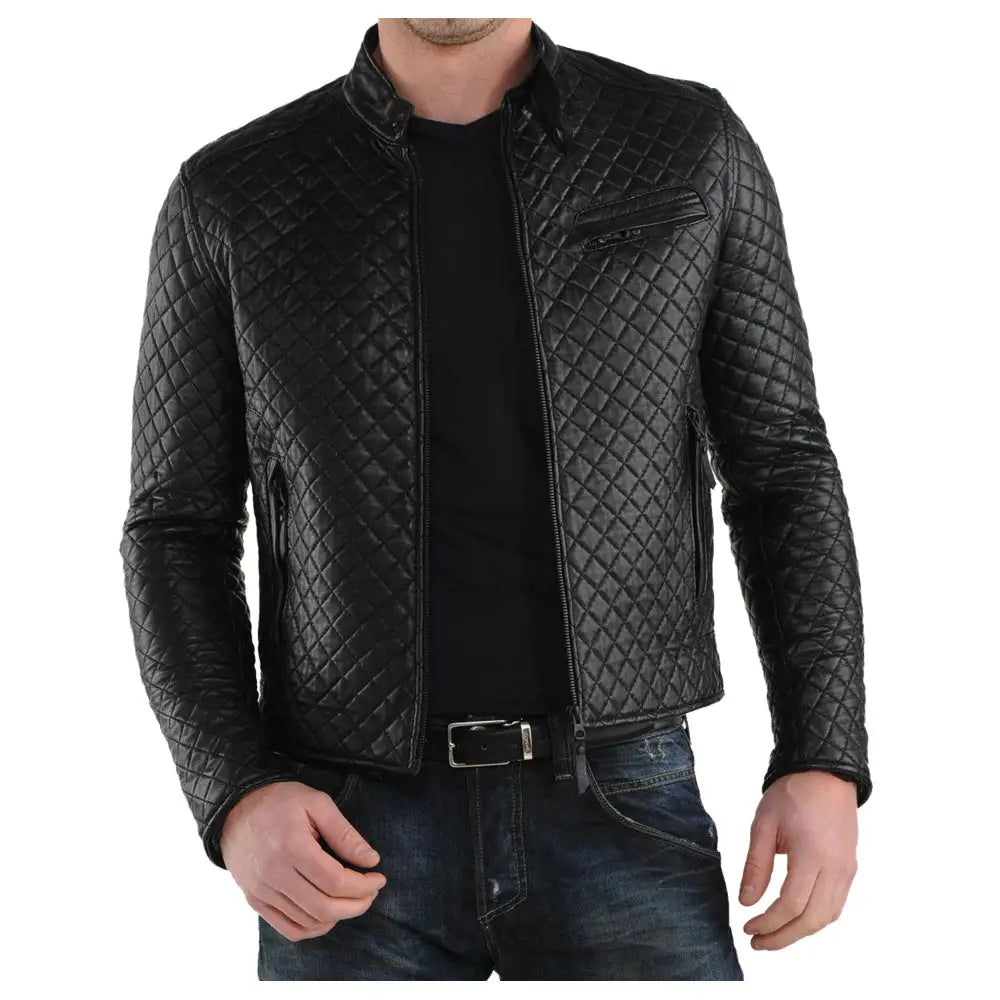 Mens Vintage Leather Motorcycle Bomber Jacket - Riders Republic UK