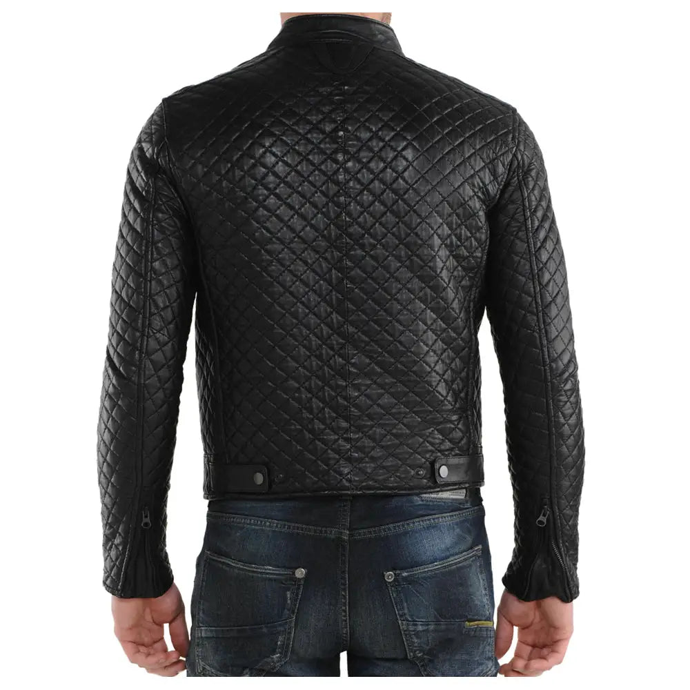 Mens Vintage Leather Motorcycle Bomber Jacket - Riders Republic UK