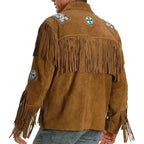 Mens Vintage Western Leather Jacket - Riders Republic UK