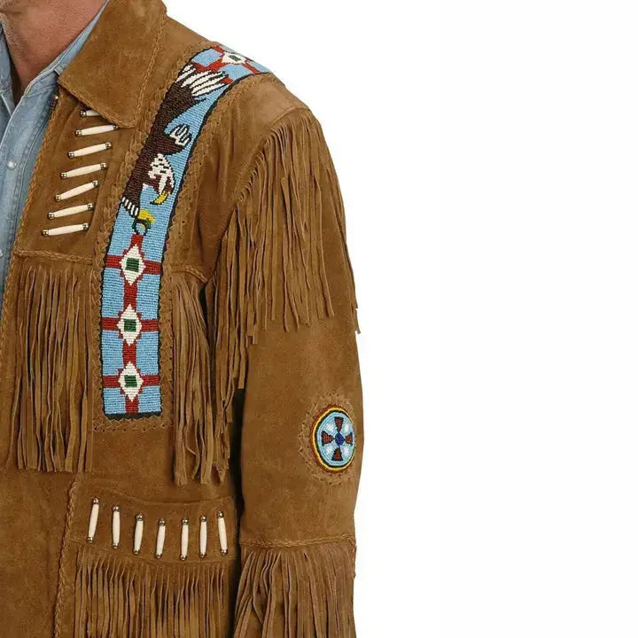 Mens Vintage Western Leather Jacket - Riders Republic UK