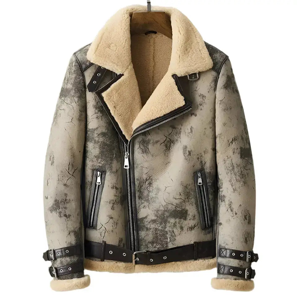 Mens B3 Flight Aviator Shearling Jacket - Riders Republic UK