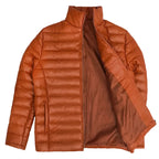Mens Quilted Lambskin Leather Puffer Jacket - Riders Republic UK