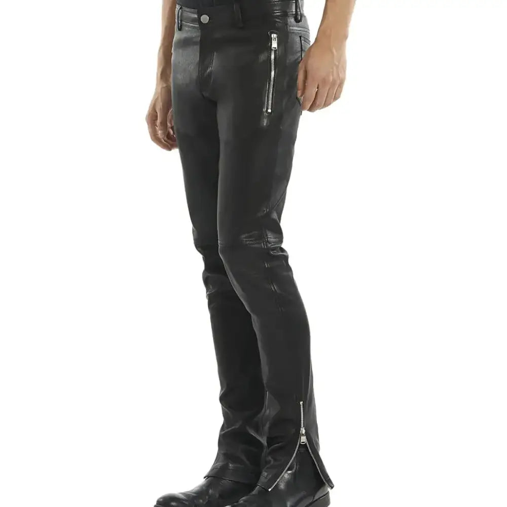 Mens Leather Biker Pants - Riders Republic UK