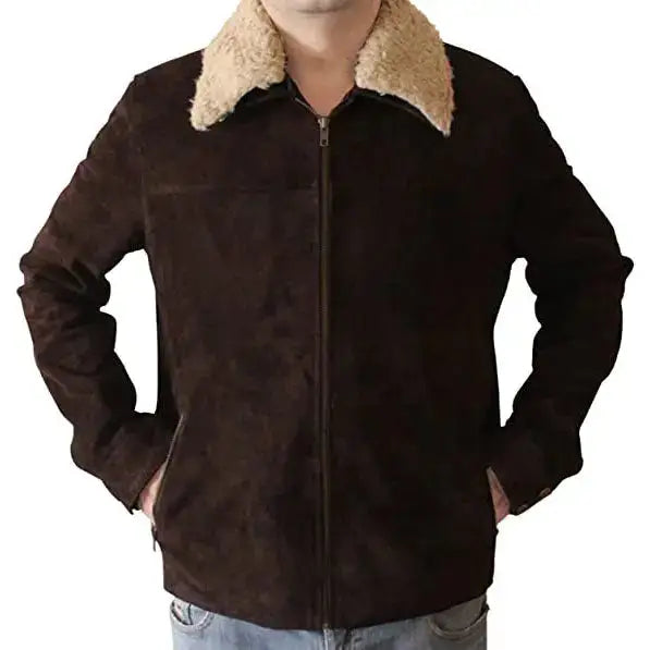 Genuine Brown Suede Leather Jacket - Riders Republic UK