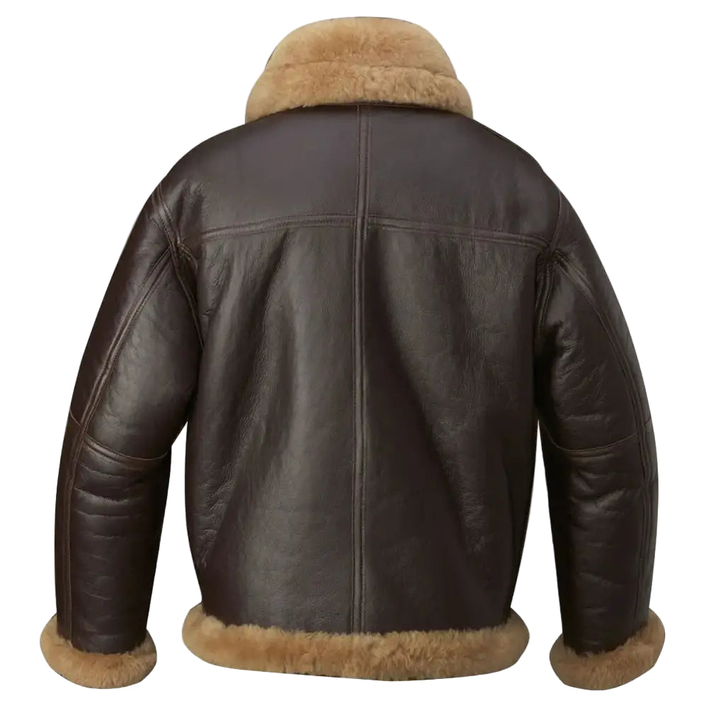 Mens RAF Shearling Aviator Jacket Brown - Riders Republic UK