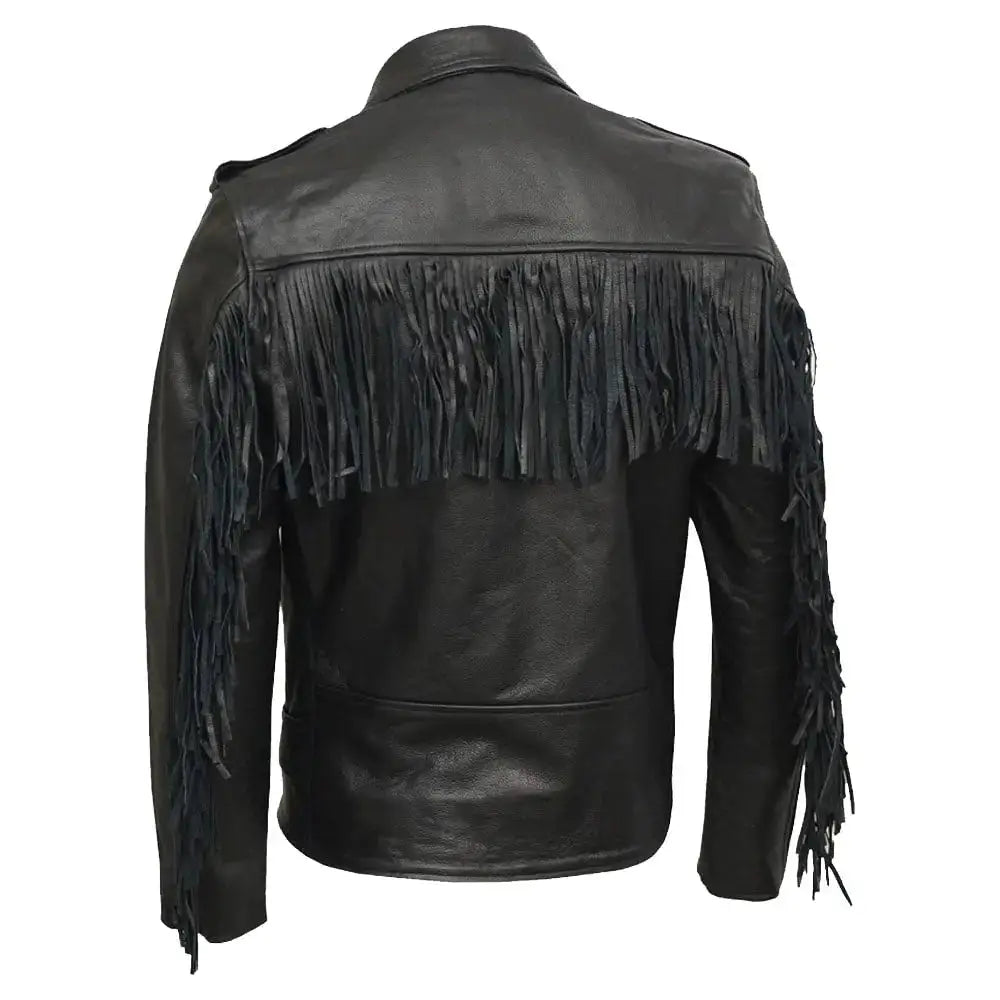 Mens Real Leather Brando Biker Jacket - Riders Republic UK