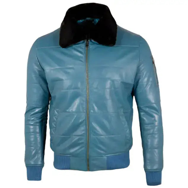 Mens Real Leather Aviator Jacket - Riders Republic UK