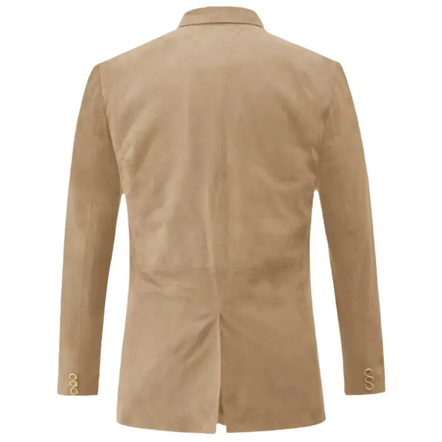 Mens Real Suede Leather Blazer Coat - Riders Republic UK