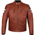 Red Leather Biker Jacket - Riders Republic UK
