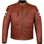 Red Leather Biker Jacket - Riders Republic UK