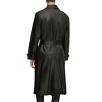 Mens Retro Leather Trench Coat - Riders Republic UK