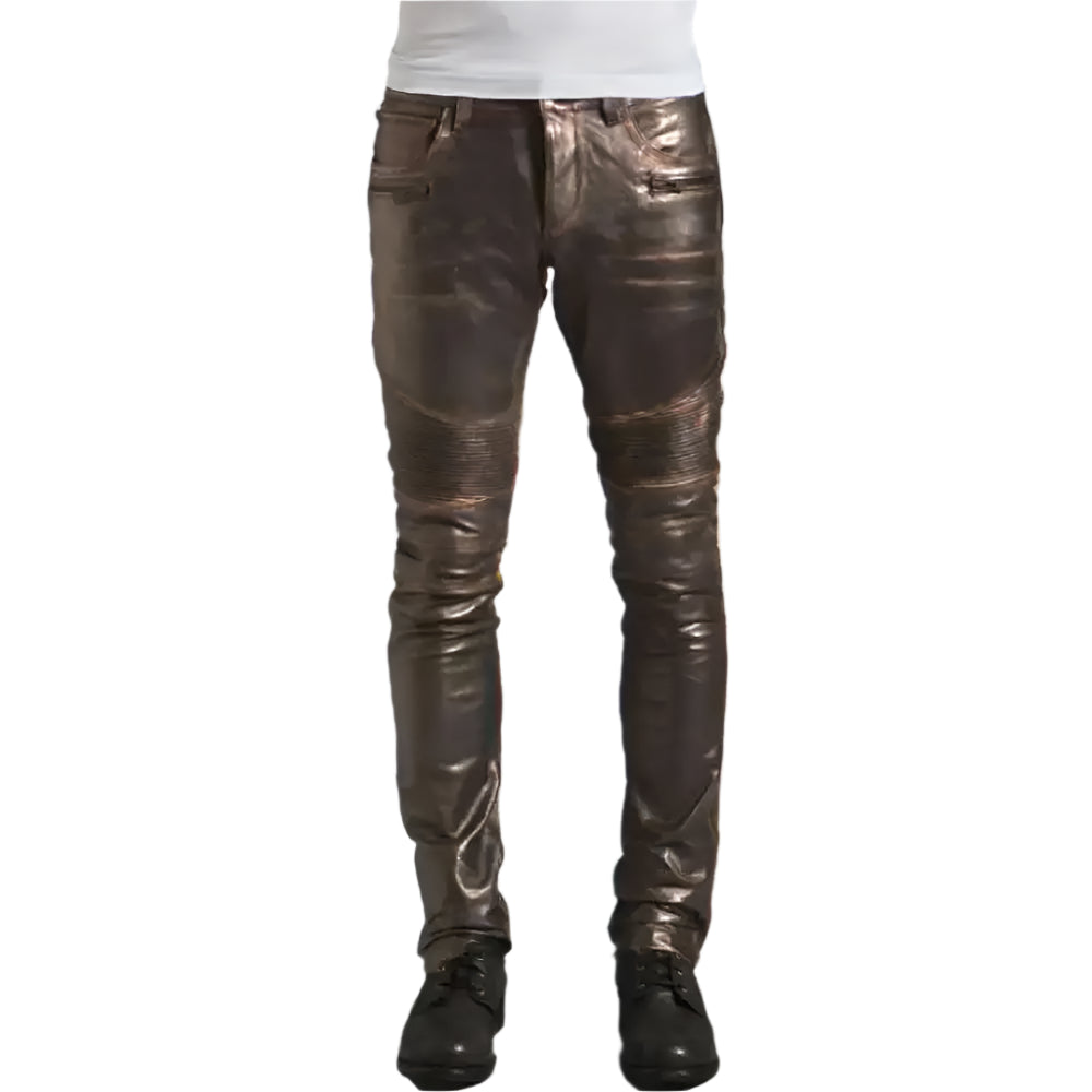 Mens Rogue Leather Pants Dark Brown - Riders Republic UK