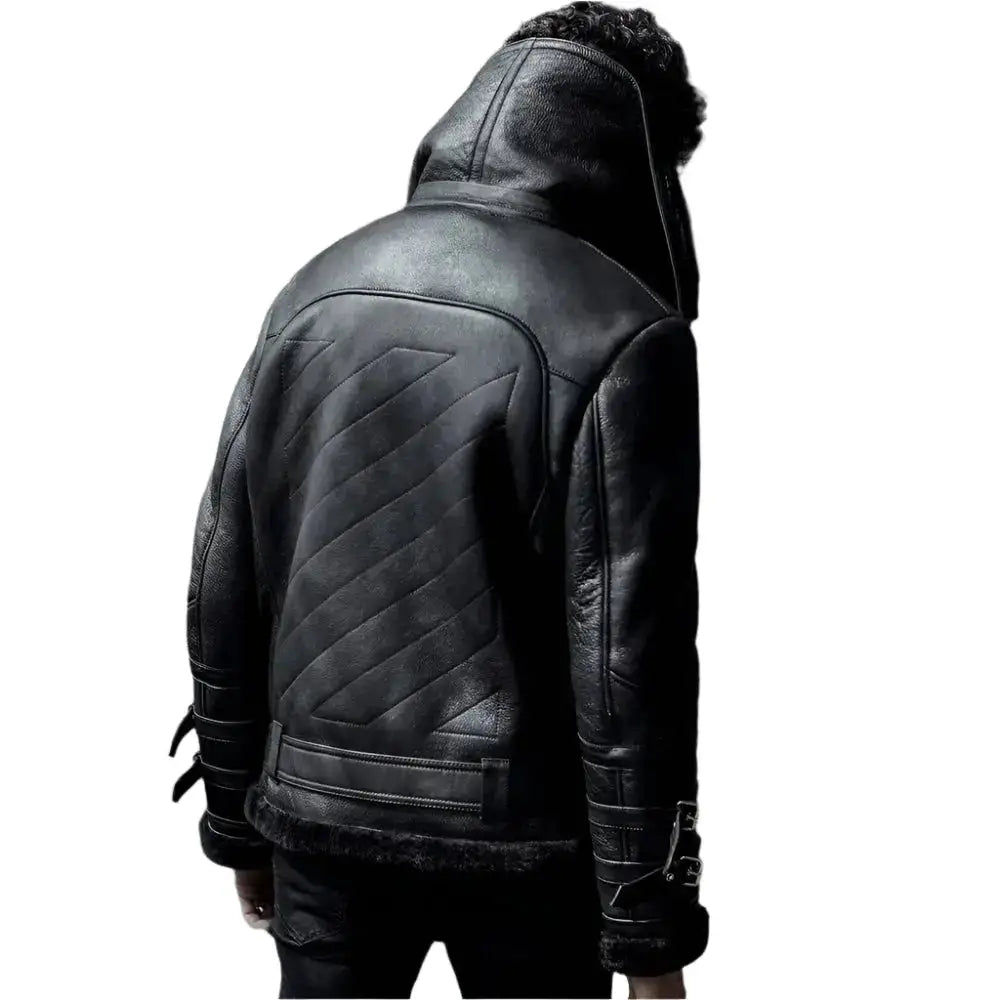 Mens Shearling Aviator Flying Jacket - Riders Republic UK