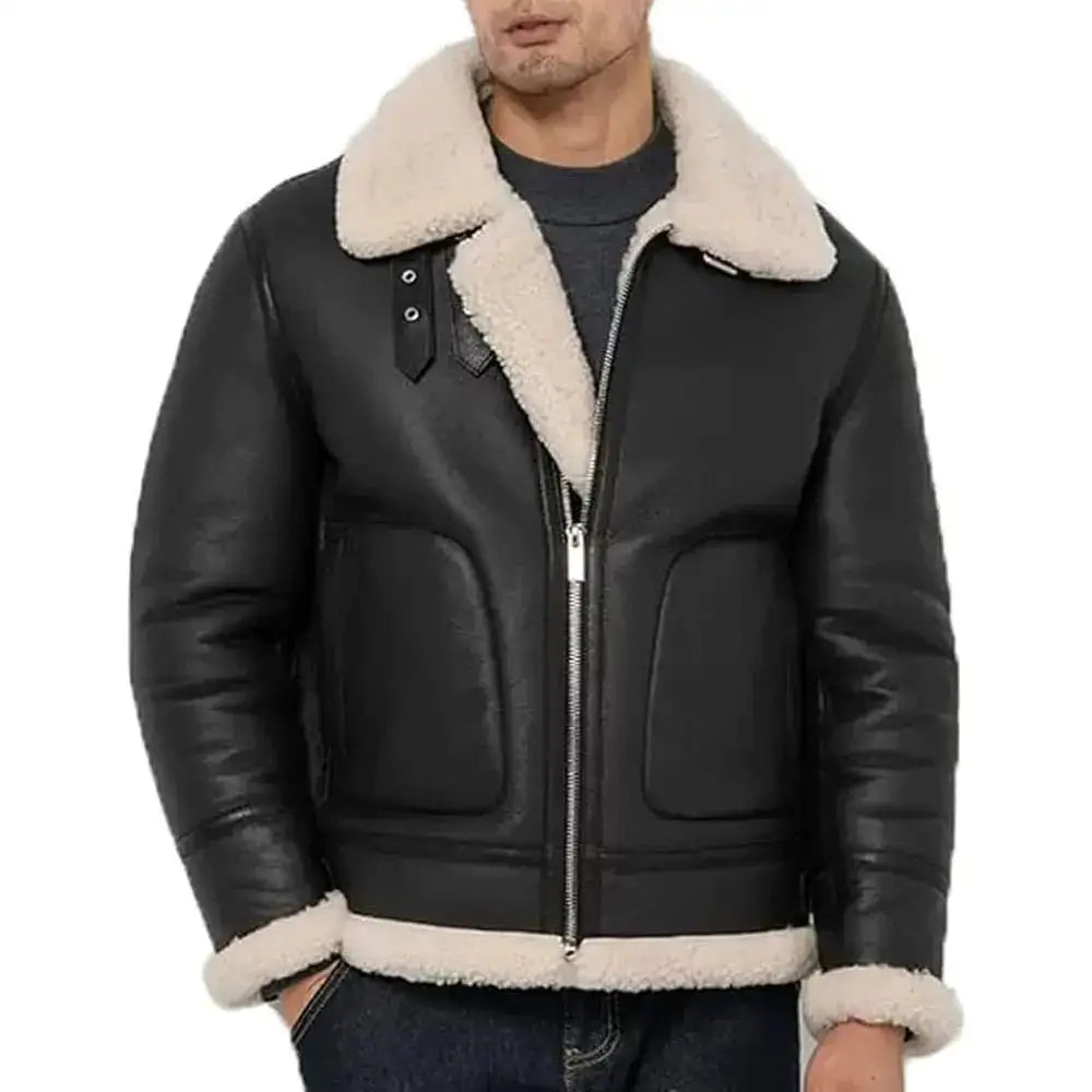 Mens Shearling Aviator Jacket - Riders Republic UK