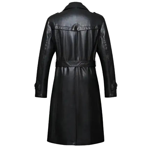 Mens Sheepskin Leather Trench Coat - Riders Republic UK