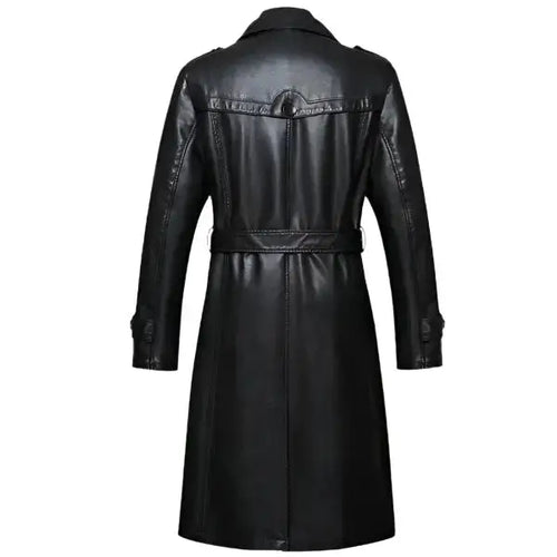 Mens Sheepskin Leather Trench Coat - Riders Republic UK