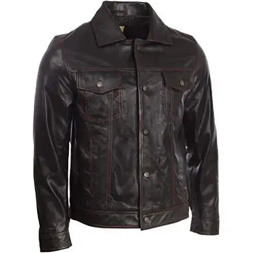 Leather Biker Jacket Denim Jacket Style - Riders Republic UK