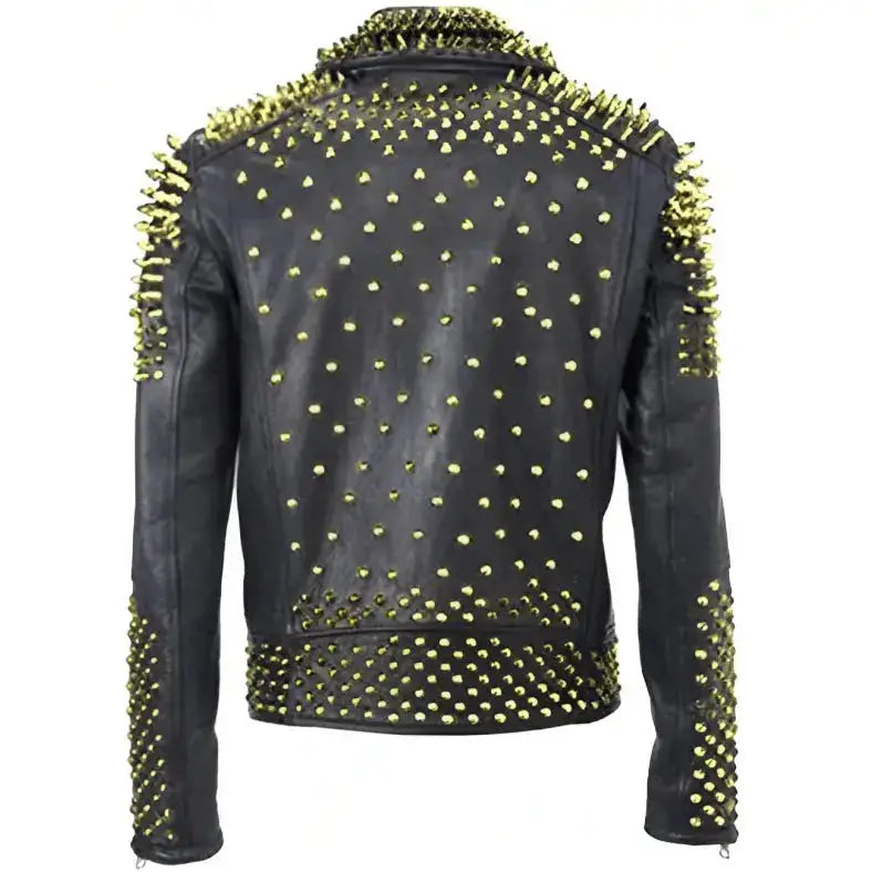 Leather Studded Biker Jacket - Riders Republic UK