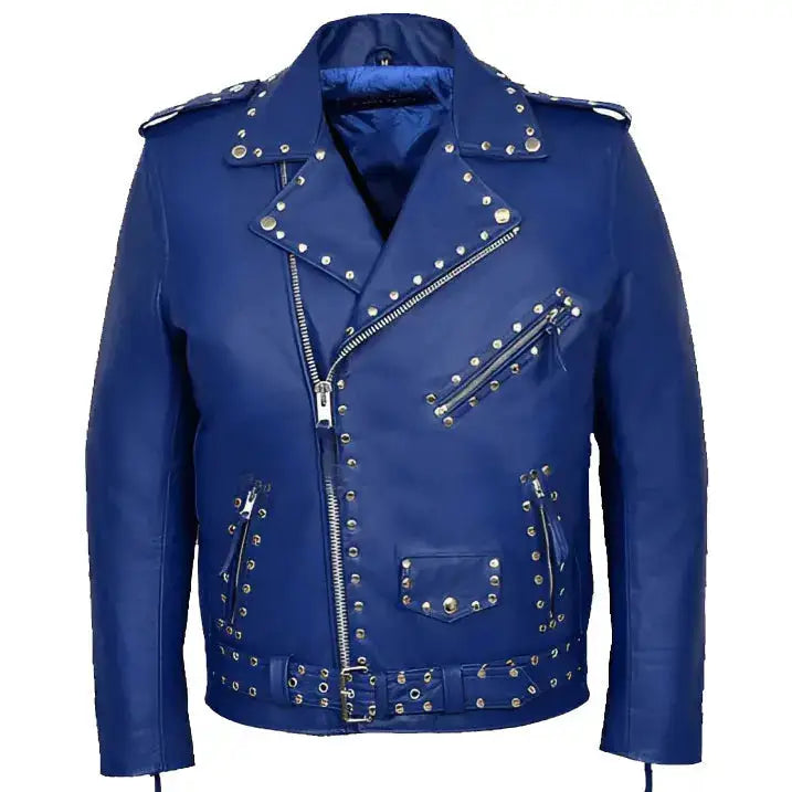 Real Leather Studded Jacket - Riders Republic UK
