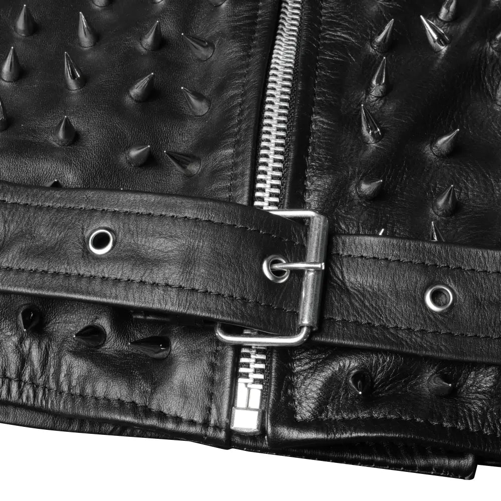 Mens Studded Leather Jacket - Riders Republic UK