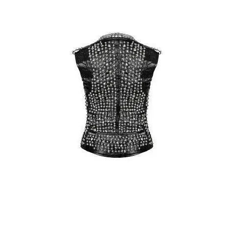 Mens Studded Leather Vest - Riders Republic UK