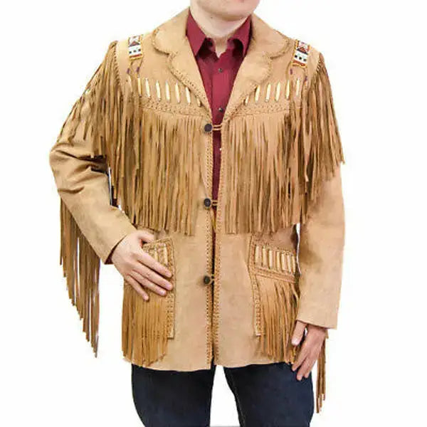 Mens Suede Western Cowboy Jacket - Riders Republic UK