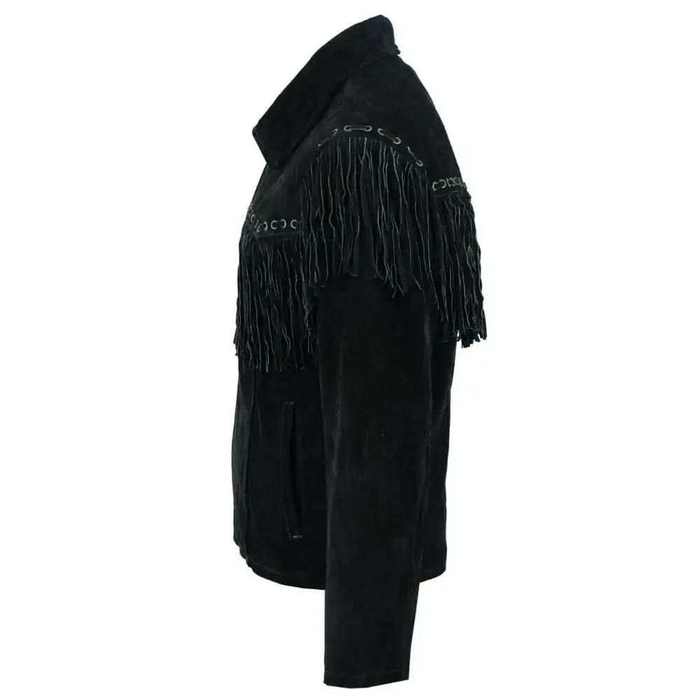 Mens Suede Leather Western Jacket - Riders Republic UK